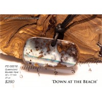 Opal Pendant - 'Down at the Beach' 
